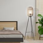 Industriální stojací lampa hnědá, Brain, s vypínačem