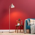 Rustikální stojací lampa taupe, Thalina, s vypínačem