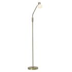 Kovová stojací lampa mosazná, Jaydah, s vypínačem
