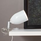 Plastové světlo s klipem bílé, Keke, s vypínačem