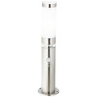 Plastová venkovní lampa stojací se soumrakovým čidlem chromová, Sage, 2W, LED 3000 K, IP44