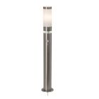 Plastová venkovní lampa stojací se senzorem pohybu chromová, Sage, 5W, LED 3000 K, IP44