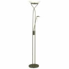 Moderní stojací čtecí lampa mosazná, Joann, 18W, LED 3000 K, s vypínačem