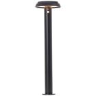 Kovová solární venkovní lampa stojací černá, Ridvan, 4W, LED 3000 K, IP44