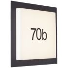 Hliníkové osvětlené číslo domu černé, Nurcan, 15W, LED 3000 K, IP44