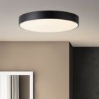 Moderní stropní světlo černé, Asude, 60W, LED nastavitelný od teplé po studenou bílou, s dálkovým ovládáním