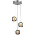 Designové závěsné světlo chromové, Emmely, 17W, LED 3000 K
