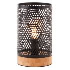 Industriální stolní lampa černá, Sherona, s vypínačem
