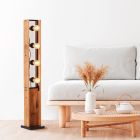 Rustikální stojací lampa hnědá, Rasha, s vypínačem