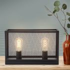 Industriální stolní lampa černá, Esperanza, s vypínačem