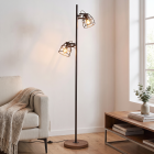 Industriální stojací lampa černá, Calvin, s vypínačem