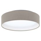 Látkové moderní stropní světlo taupe, Abano, 12W, LED 3000 K