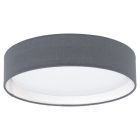 Látkové moderní stropní světlo šedé, Abano, 12W, LED 3000 K