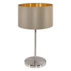 Látková moderní stolní lampa zlatá, Terme, s vypínačem