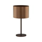 Plastová designová stolní lampa hnědá, Noor, s vypínačem