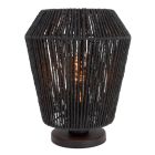 Papírová stolní lampa černá, Caine, s vypínačem