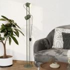 Ocelová vintage stojací lampa zelená, Tjitte, s vypínačem