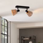 Látkové rustikální stropní bodové světlo krémové, Serah