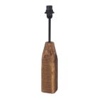 Dřevěná rustikální stolní lampa bez stínidla hnědá, Noah, s vypínačem