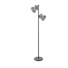 Dřevěná industriální stojací lampa hnědá, Angelina, s vypínačem