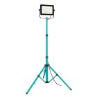 Modré pracovní světlo z hliníku, Angelos, 100 W, 4000 K LED, IP65, s vypínačem