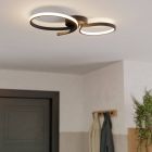 Hliníkové moderní stropní svítidlo černé, Thekla, 21W, LED 3000 K