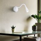 Plastové moderní nástěnné světlo bílé, Obbe, 3,8W, LED 3000 K, s vypínačem