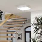 Ocelové moderní chytré stropní svítidlo bílé, Shauni, 20W, LED RGBW, s dálkovým ovládáním