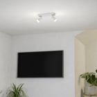 Hliníkové moderní chytré stropní svítidlo bílé, Mayke, 3,7W, LED RGBW