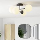 Ocelové moderní stropní svítidlo černé, Cornee, 4,2W, LED 2700 K, IP44