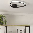 Hliníkové designové stropní svítidlo černé, Minouche, 9,7W, LED white switch, s dálkovým ovládáním