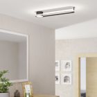 Ocelové designové stropní svítidlo černé, Constance, 24W, LED white switch