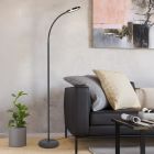 Plastová moderní stojací lampa černá, Querine, 5,5W, LED white switch, s 3stupňovým stmíváním
