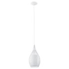 Skleněné designové závěsné světlo bílé, Maritima