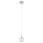 Skleněné designové závěsné světlo chromové, Jorg, 5W, LED 3000 K