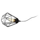 Kovová industriální stolní lampa černá, Costel, s vypínačem