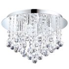Křišťálové designové stropní svítidlo chromové, Almedina, IP44