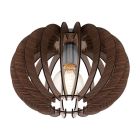 Dřevěné designové stropní svítidlo hnědé, Kiran