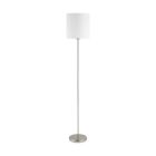 Látková moderní stojací lampa bílá, Abano, s vypínačem