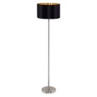 Látková moderní stojací lampa zlatá, Terme, s vypínačem