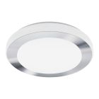 Plastové stropní svítidlo chromové, Amina, 16W, LED 3000 K, IP44