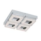 Plastové moderní nástěnné světlo chromové, Arjo, 4W, LED 3000 K