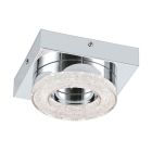 Plastové moderní nástěnné světlo chromové, Arjo, 4W, LED 3000 K