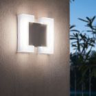 Plastové venkovní světlo niklové, Bartel, IP44