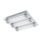 Skleněné designové stropní svítidlo chromové, Iris, 7W, LED 4000 K, IP44