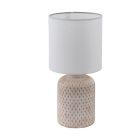 Keramická stolní lampa bílá, Angele, s vypínačem