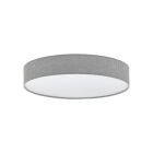 Plastové moderní stropní svítidlo šedé, Sila, 40W, LED nastavitelný od teplé po studenou bílou, s dálkovým ovládáním