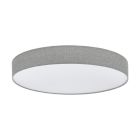 Plastové moderní stropní svítidlo šedé, Sila, 60W, LED nastavitelný od teplé po studenou bílou, s dálkovým ovládáním