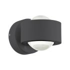 Hliníkové moderní venkovní světlo antracité, Lyn, 2W, LED 3000 K, IP44