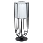 Ocelová industriální stolní lampa černá, Josip, s vypínačem